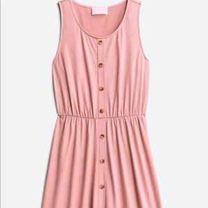 French Grey Blush Pink Summer Dress
